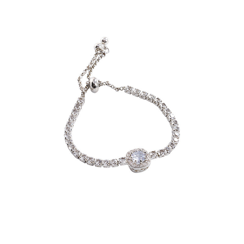 Exquisite Full Zircon Bracelet For Women, Light Luxury Niche Design, Square Zircon Bangle, Gift For & Best Sisters Jewelry
