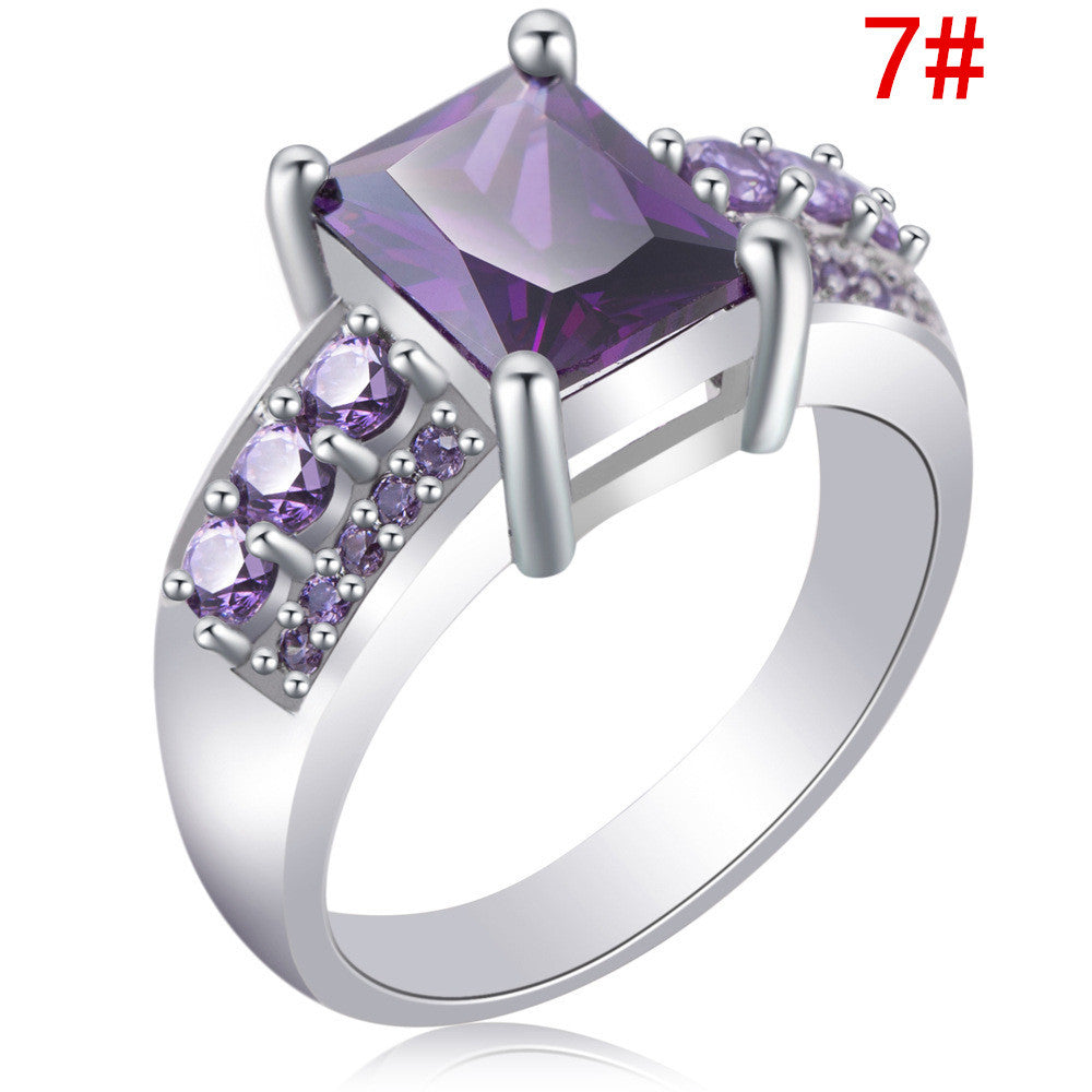 Platinum-plated Micro-pave Cubic Zirconia Ring