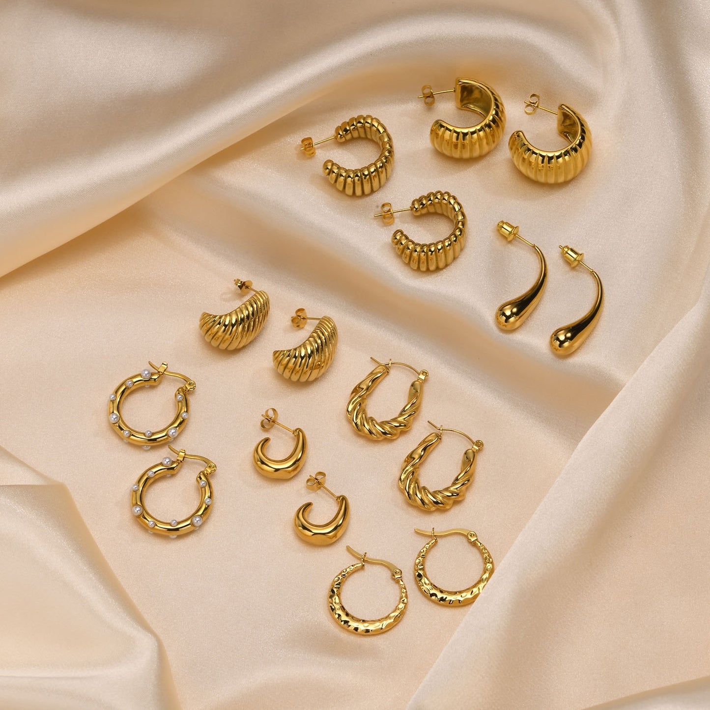 Elegant All-match Stainless Steel Earrings