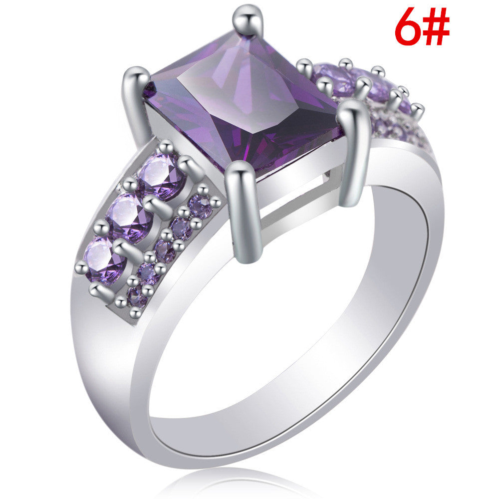 Platinum-plated Micro-pave Cubic Zirconia Ring