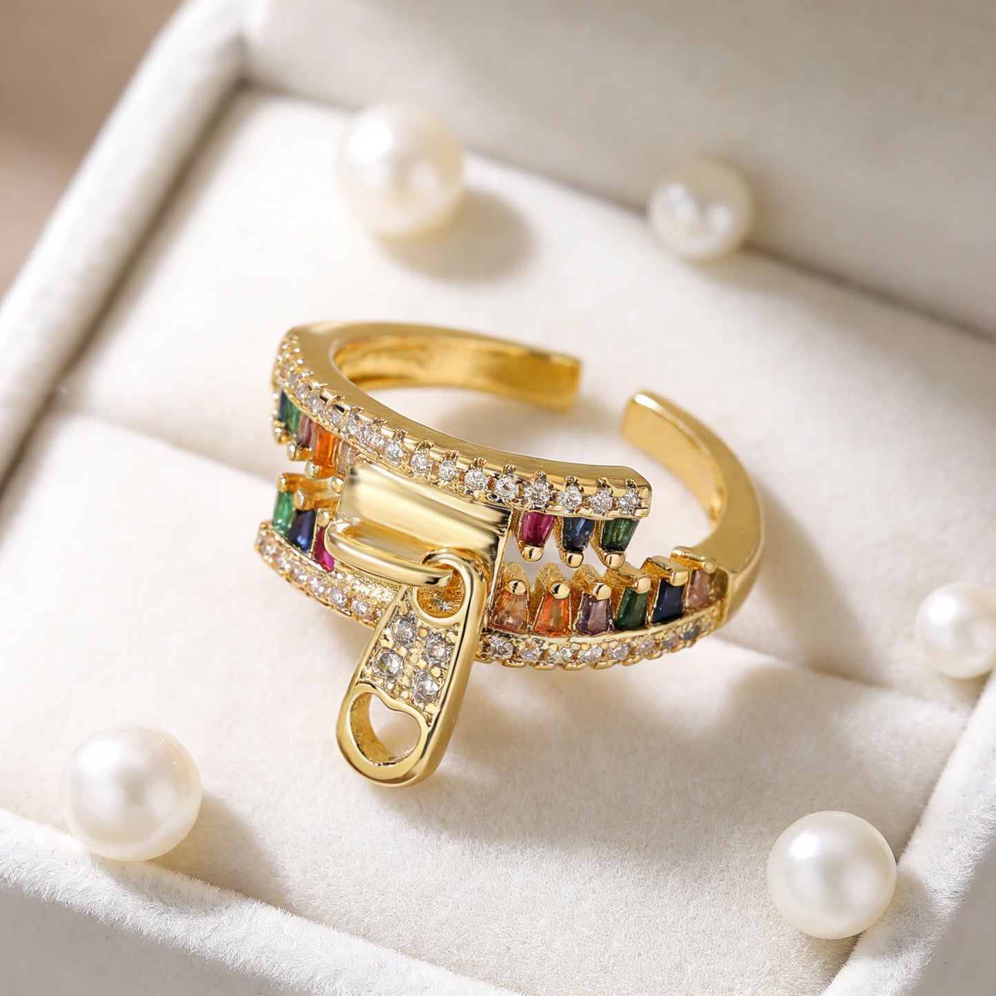 Niche High-end Fashion Zircon Ring