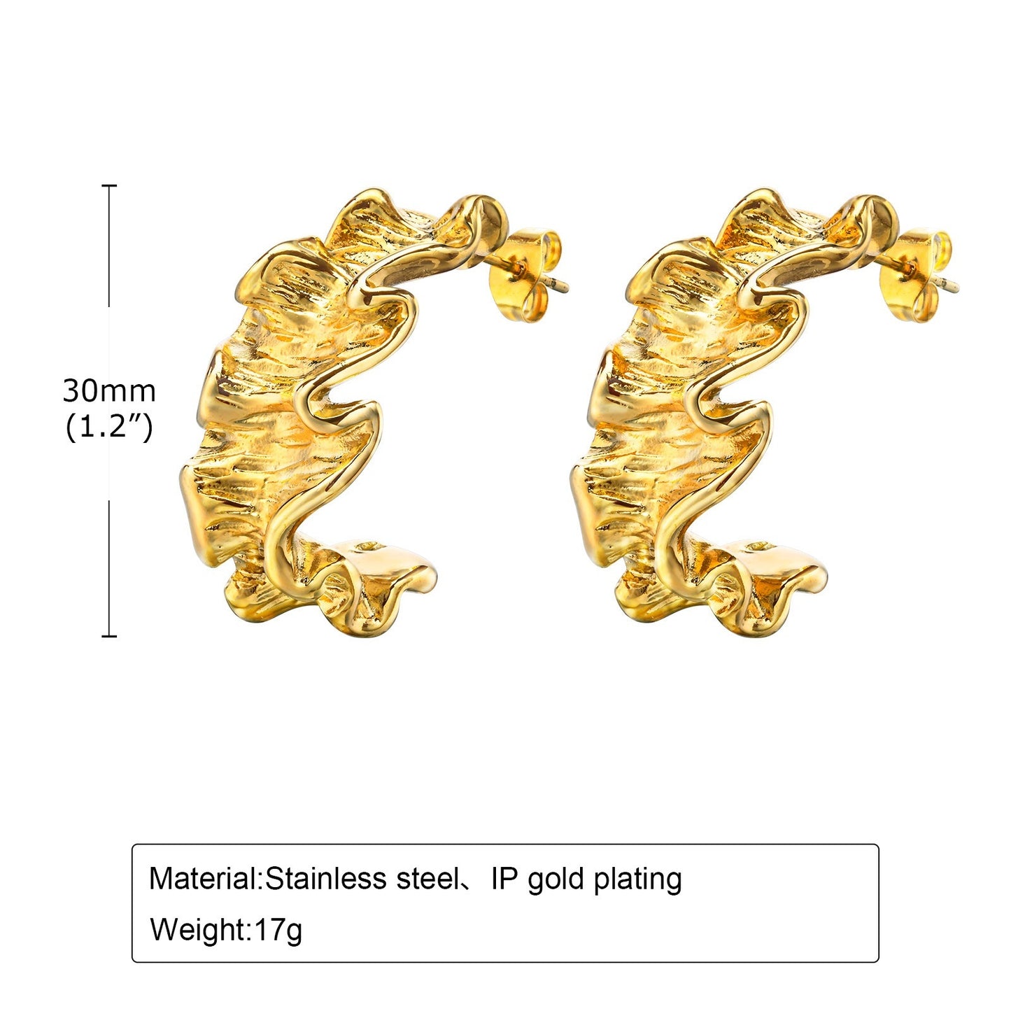 Elegant All-match Stainless Steel Earrings