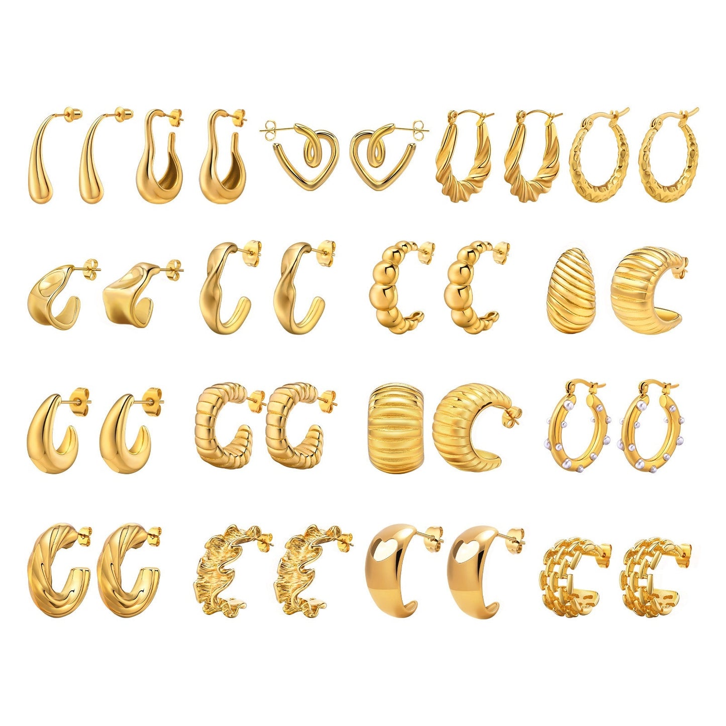 Elegant All-match Stainless Steel Earrings