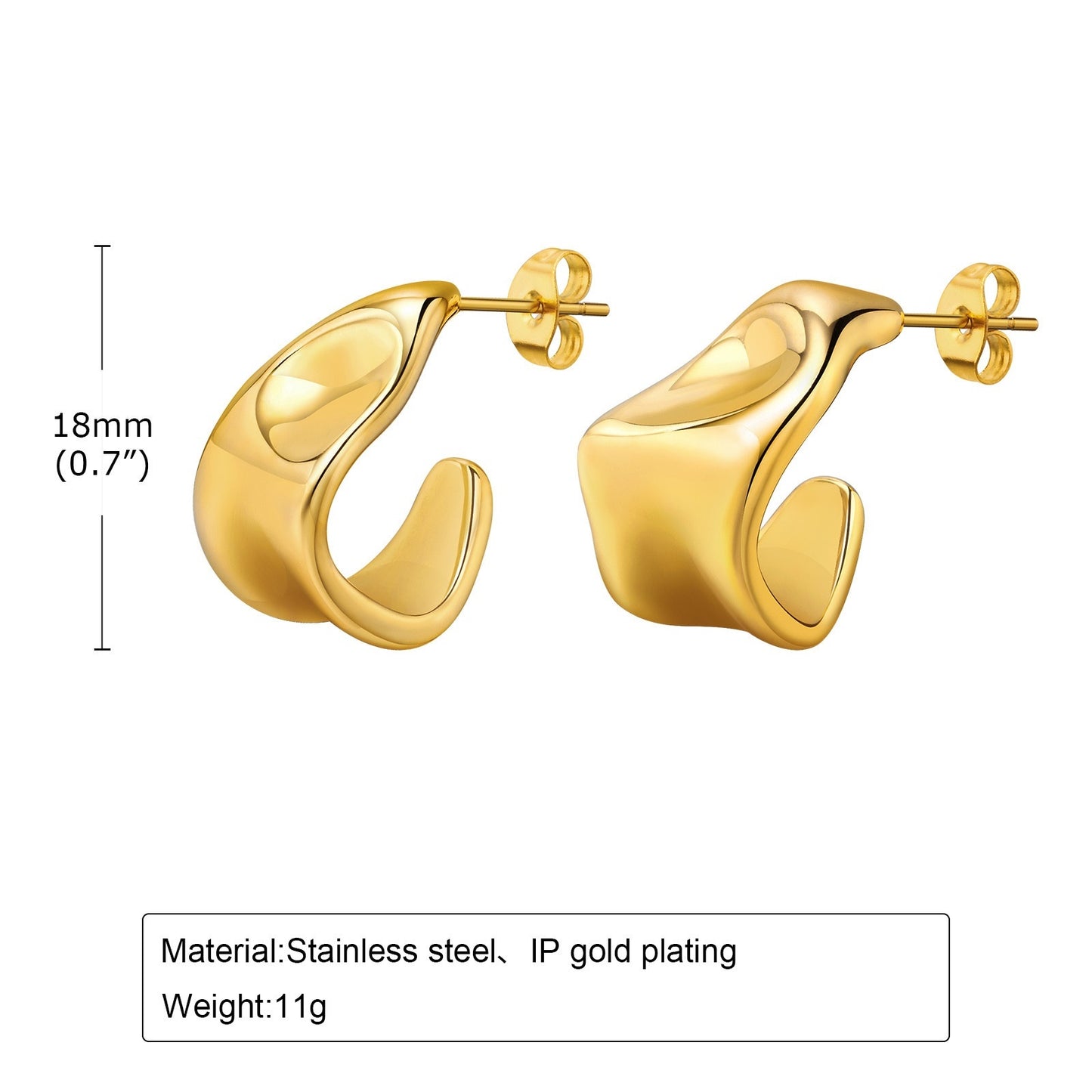 Elegant All-match Stainless Steel Earrings