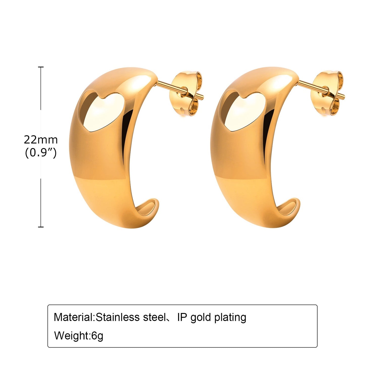Elegant All-match Stainless Steel Earrings