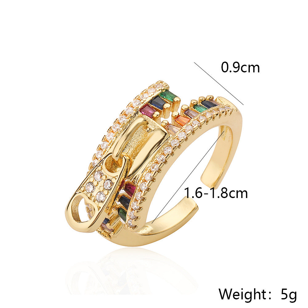 Niche High-end Fashion Zircon Ring